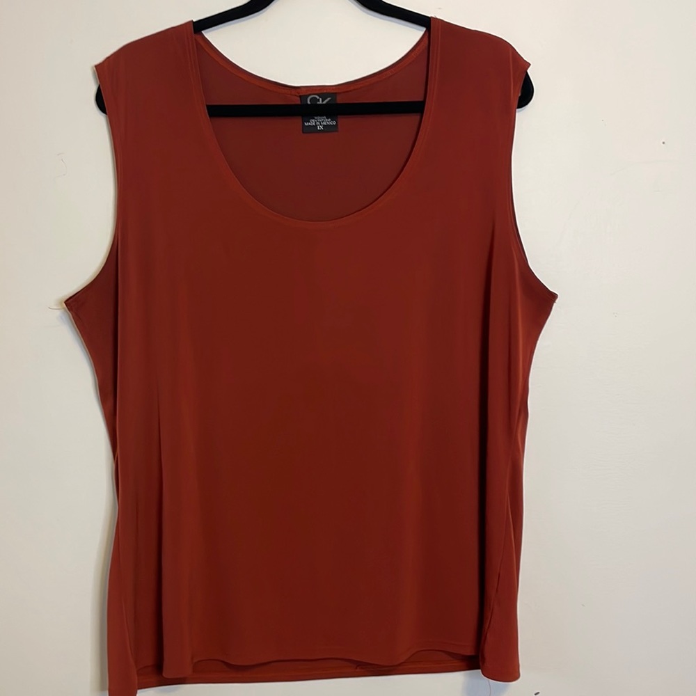 CKW Crew Knit Wear top size 1X  polyester/spandex
